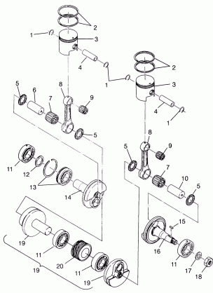 PISTON and CRANKSHAFT SUPER SPORT 0970761 (4937643764C007)