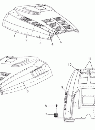 HOOD - FOAM / FOIL SUPER SPORT 0970761 (4937643764A012)