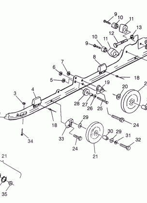 RAIL MOUNTING (SUSPENSION) SUPER SPORT 0970761 (4937643764B009)