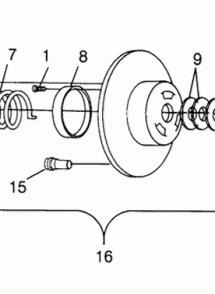 DRIVEN CLUTCH SUPER SPORT 0970761 (4937643764B014)