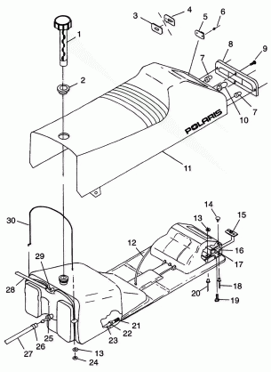 SEAT and GAS TANK SUPER SPORT 0970761 (4937643764A006)