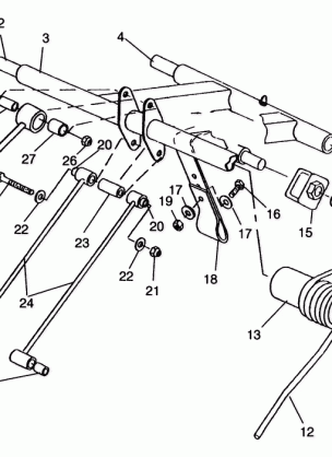 REAR TORQUE ARM TRAIL TOURING 0962262 and EUROPEAN TRAIL TOURING E962262 (4931763176C008)