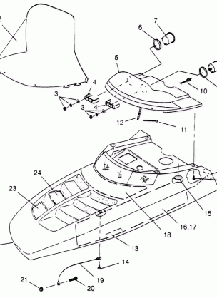 HOOD 500 CARB 0962764 500 CARB SKS 0962564 500 CARB SKS E962564 (EURO)  a (4931873187A010)