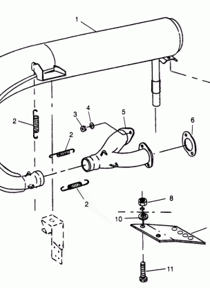 EXHAUST SYSTEM 500 EFI SKS 0962574 500 EFI RMK 0962974 and EUROPEAN 500 E (4931983198C004)