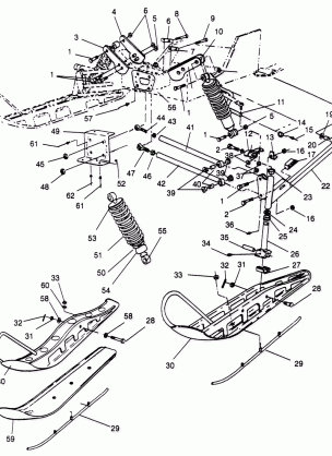 FRONT SUSPENSION and SKI 500 EFI SKS 0962574 500 EFI RMK 0962974 and EURO (4931983198B001)