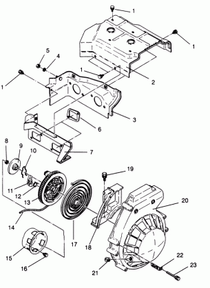 BLOWER HOUSING & RECOIL LITE GT 0963133 and EUROPEAN LITE GT E963133 (4933083308C010)