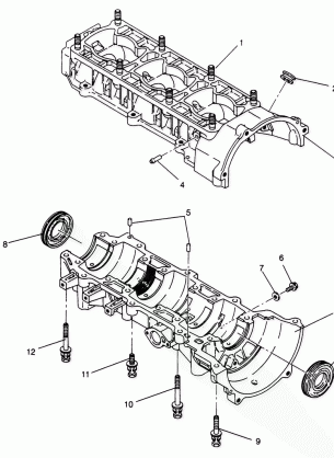 CRANKCASE XLT TOURING 0963357 and EUROPEAN XLT TOURING E963357 (4931923192C007)