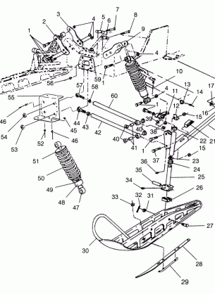 FRONT SUSPENSION and SKI XLT TOURING 0963357 and EUROPEAN XLT TOURING E9633 (4931923192B002)