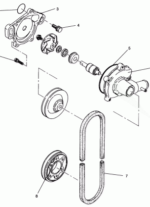 WATER PUMP XLT TOURING  0963357 and EUROPEAN XLT TOURING  E963357 (4931923192C009)