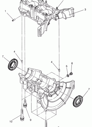 CRANKCASE LITE 0963433 EURO LITE E963433 and LITE DELUXE 0963431 (4931663166C004)