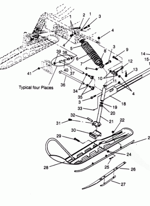 FRONT SUSPENSION and SKI LITE 0963433 EURO LITE E963433 and LITE DELUXE 09 (4931663166B001)