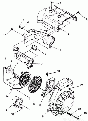 BLOWER HOUSING & RECOIL LITE 0963433 EURO LITE E963433 and LITE DELUXE 096 (4931663166C011)