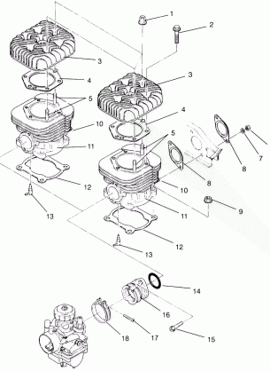 CYLINDER SPORT 0960443 SPORT TOURING 0960243 and EUROPEAN SPORT TOURING E9 (4932223222C012)