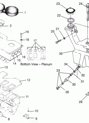 OIL TANK  /  AIR BOX ASSEMBLY 600 XCR SP 0965677 and EUROPEAN 600 XCR SP E965 (4932063206C006)