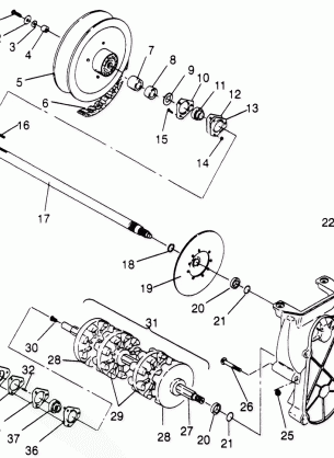 DRIVE TRAIN 600 XCR SP 0965677 and EUROPEAN 600 XCR SP E965677 (4932063206C003)