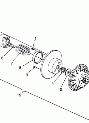 DRIVEN CLUTCH 600 XCR SP 0965677 and EUROPEAN 600 XCR SP E965677 (4932063206C002)