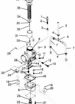 CARBURETOR 600 XCR SP 0965677 and EUROPEAN 600 XCR SP E965677 (4932063206D005)