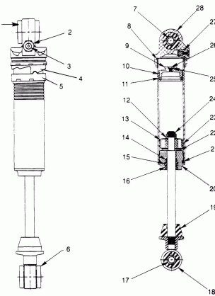 FOX SHOCK - IFS LH RH 600 XCR SP 0965677 and EUROPEAN 600 XCR SP E965677 (4932063206C008)