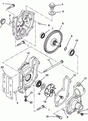 WATER PUMP 600 XCR SP 0965677 and EUROPEAN 600 XCR SP E965677 (4932063206D003)