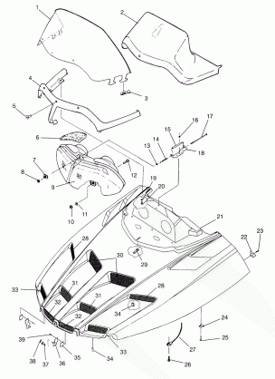 HOOD 600 XCR SP 0965677 and EUROPEAN 600 XCR SP E965677 (4932063206A012)