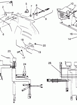 CONSOLE and WIRE HARNESS 600 XCR SP 0965677 and EUROPEAN 600 XCR SP E965677 (4932063206A011)