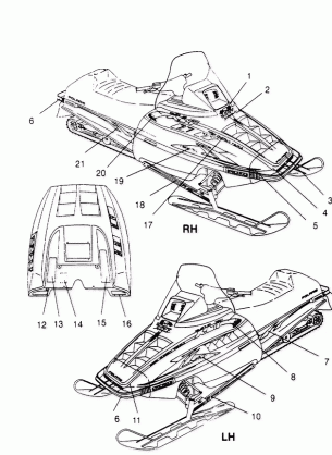 HOOD - DECALS XLT SP 0966676 and EUROPEAN XLT SP E966676 (4931703170A012)