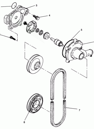 WATER PUMP XLT 0966756 (4933823382C007)