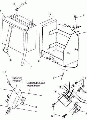 BATTERY BOX RXL 0966768 (4932033203B013)