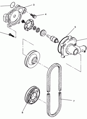 WATER PUMP XLT RMK 0960956 XLT SKS 0960556 and EUROPEAN XLT SKS E960556 (4931813181C010)