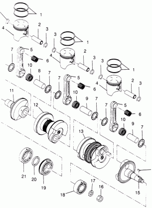 PISTON and CRANKSHAFT ULTRA SP 0960678 and EUROPEAN ULTRA SP E960678 (4937083708C012)