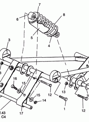 FRONT TORQUE ARM TRAIL TOURING 0962262 and EUROPEAN TRAIL TOURING E962262 (4931763176C006)