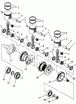 PISTON and CRANKSHAFT XLT TOURING  0963357 and EUROPEAN XLT TOURING  E96335 (4931923192C010)