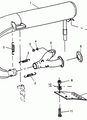 EXHAUST SYSTEM 500 EFI 0963774 and EUROPEAN 500 EFI E963774 (4936183618C003)