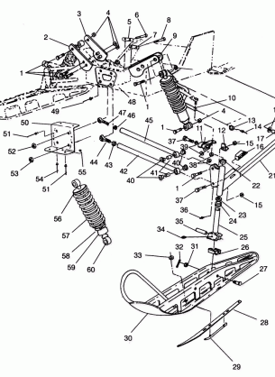 FRONT SUSPENSION and SKI 500 EFI 0963774 and EUROPEAN 500 EFI E963774 (4936183618B001)