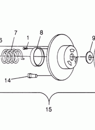 DRIVEN CLUTCH ASSEMBLY 440 XCR 0951660 (4929112911C002)