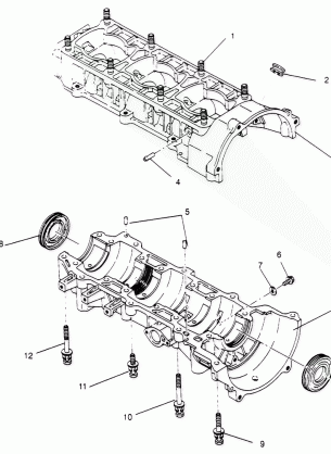 CRANKCASE ASSEMBLY 600 XCR 0951676 (4929132913C008)