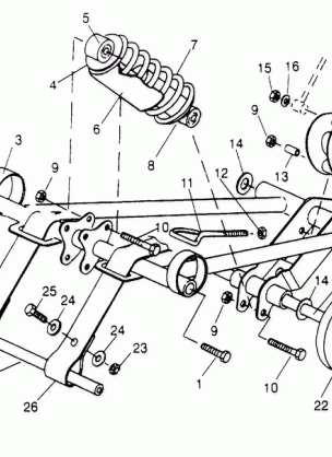 FRONT TORQUE ARM ASSEMBLY 600 XCR 0951676 (4929132913B012)