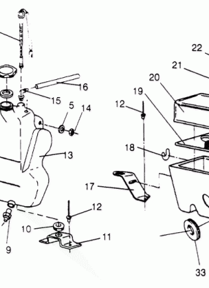 OIL TANK  /  AIR BOX ASSEMBLY WIDETRAK GT 0952061 and  EUROPEAN WIDETRAK GT E (4928962896C006)