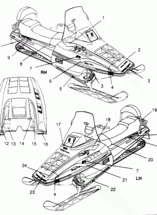 DECALS WIDETRAK GT 0952061 and  EUROPEAN WIDETRAK GT E952061 (4928962896A012)