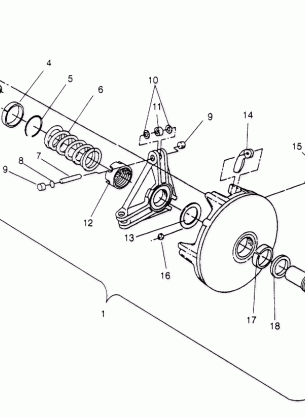 DRIVE CLUTCH ASSEMBLY WIDETRAK GT 0952061 and  EUROPEAN WIDETRAK GT E952061 (4928962896C002)