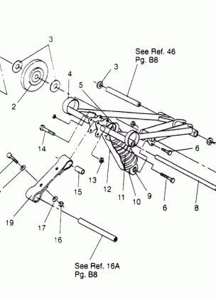 FRONT TORQUE ARM ASSEMBLY WIDETRAK GT 0952061 and  EUROPEAN WIDETRAK GT E95 (4928962896B009)