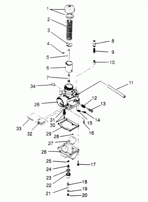 CARBURETOR ASSEMBLY WIDETRAK GT 0952061 and  EUROPEAN WIDETRAK GT E952061 (4928962896C011)