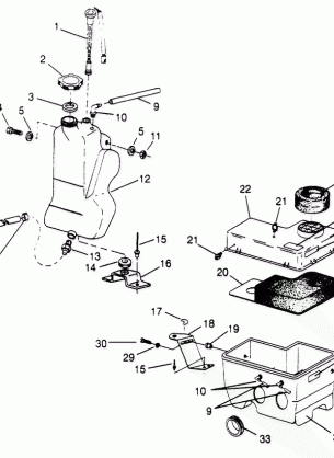 OIL TANK  /  AIR BOX ASSEMBLY  TRAIL 0952761 TRAIL DELUXE 0952262   and EUR (4928862886C011)