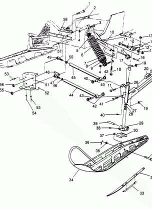 FRONT SUSPENSION and SKI  TRAIL 0952761 TRAIL DELUXE 0952262   and EUROPE (4928862886B004)