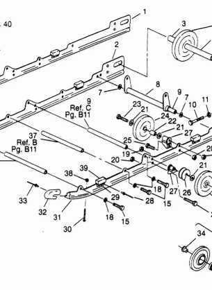 SUSPENSION ASSEMBLY  TRAIL 0952761 TRAIL DELUXE 0952262   and EUROPEAN TR (4928862886C003)