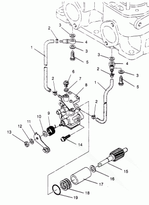 OIL PUMP ASSEMBLY  500 EFI 0952774 EFI SKS 0952574   EFI SKS PT 0952974 (4929052905D002)