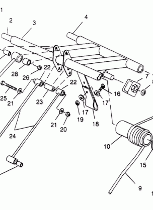 REAR TORQUE ARM ASSEMBLY  500 EFI 0952774 EFI SKS 0952574   EFI SKS PT 09 (4929052905C002)