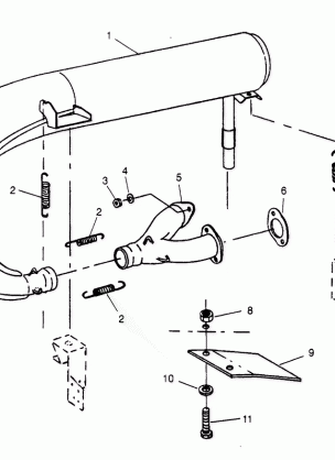 EXHAUST SYSTEM  500 EFI 0952774 EFI SKS 0952574   EFI SKS PT 0952974 and (4929052905C006)