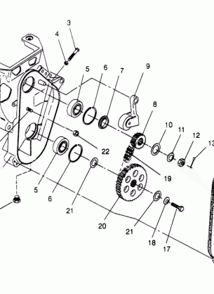 CHAINCASE ASSEMBLY  500 EFI 0952774 EFI SKS 0952574   EFI SKS PT 0952974 (4929052905B011)