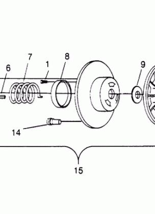 DRIVEN CLUTCH ASSEMBLY  TRAIL 0952761 TRAIL DELUXE 0952262   and EUROPEAN (4928862886C008)